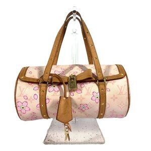 LOUIS VUITTON M92011 Monogram Cherry Blossom Papillon26 Sakura Shoulder Bag